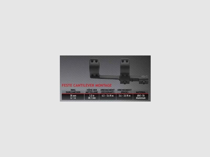 Sightmark Tactical AR 30mm Montage 20 MOA Vorneigung Fixed Cantilever Mount Klemmontage AR 15 10 SLB