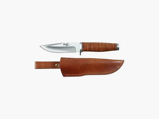 Fox Outdoor Fox Outdoor Cuchillo de viaje Ranger 11 con mango de cuero y funda