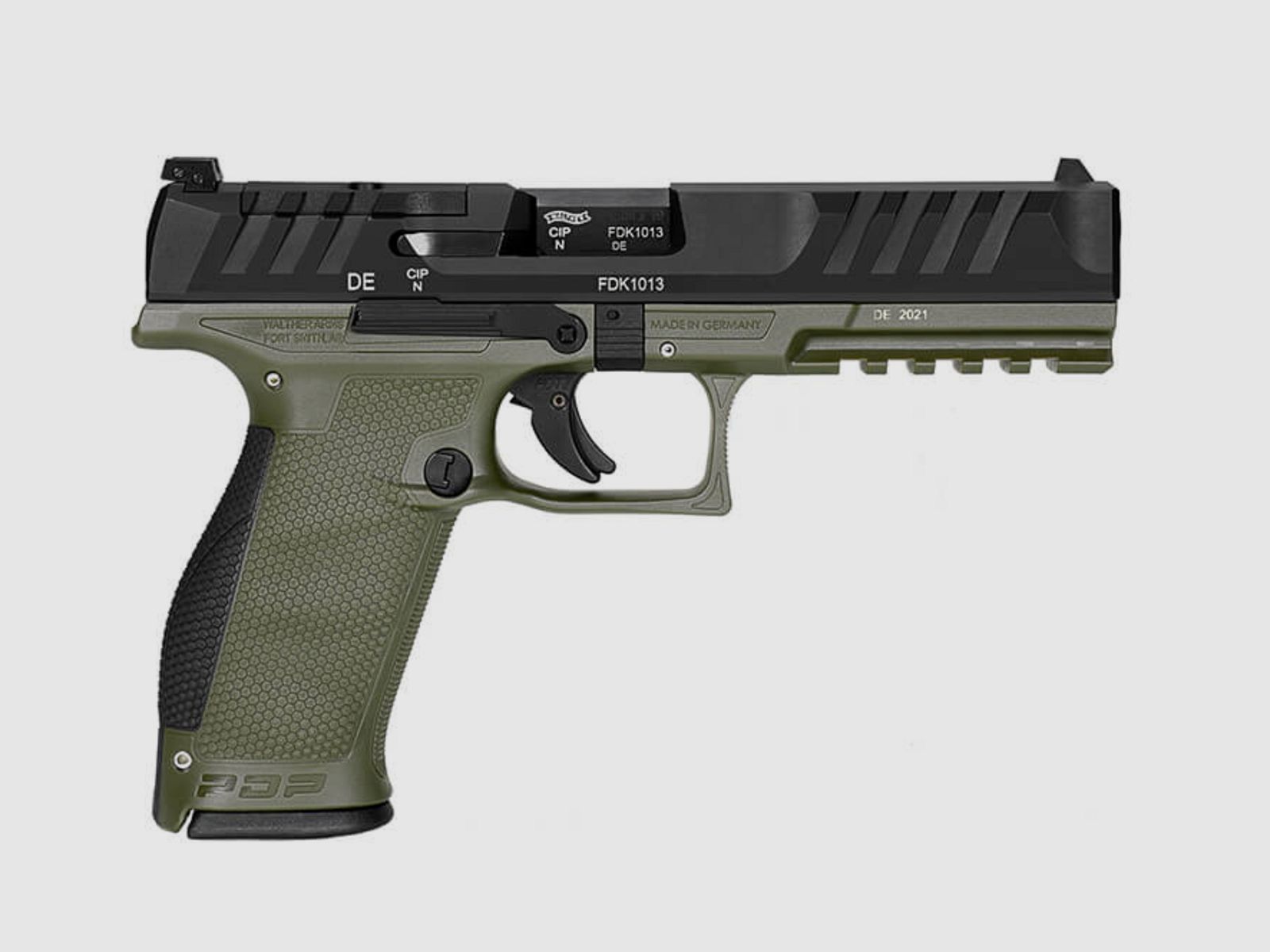 WALTHER PDP FS 4.5" 18R 9x19 OR OD Green Pistol 9mm Luger