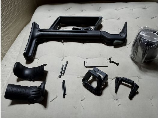 Tactical Set Anschlagschaft Schaft Griffschalen Griffaufsätze Grip Tape Backplate Slide Assist Handle Glock 17 19 usw neu