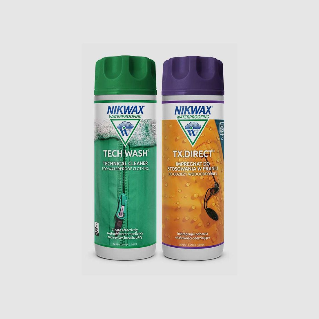 Nikwax Pflegeset für wasserdichte Kleidung Twin Pack: Tech Wash/TX.Direct Wash In 300ml