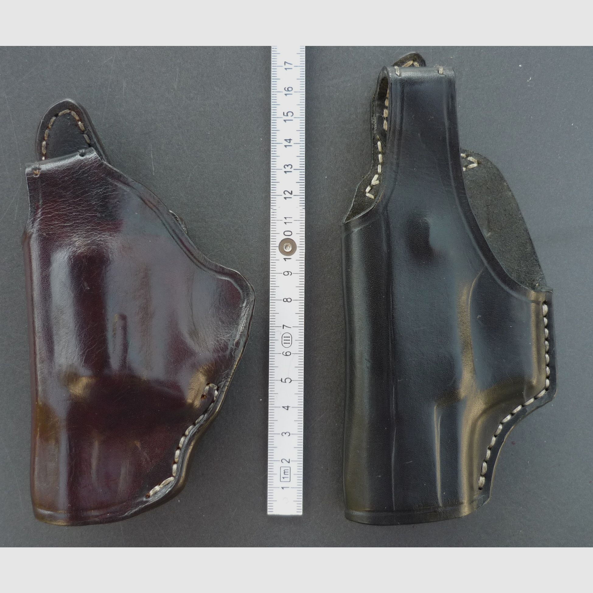 HKDesign Holster  Art. Nr.  002 : Einfachholster mit Snapverschluß  -  für: P22 oder S&W 30, M&S, HW37 88   -  für Linkshänder