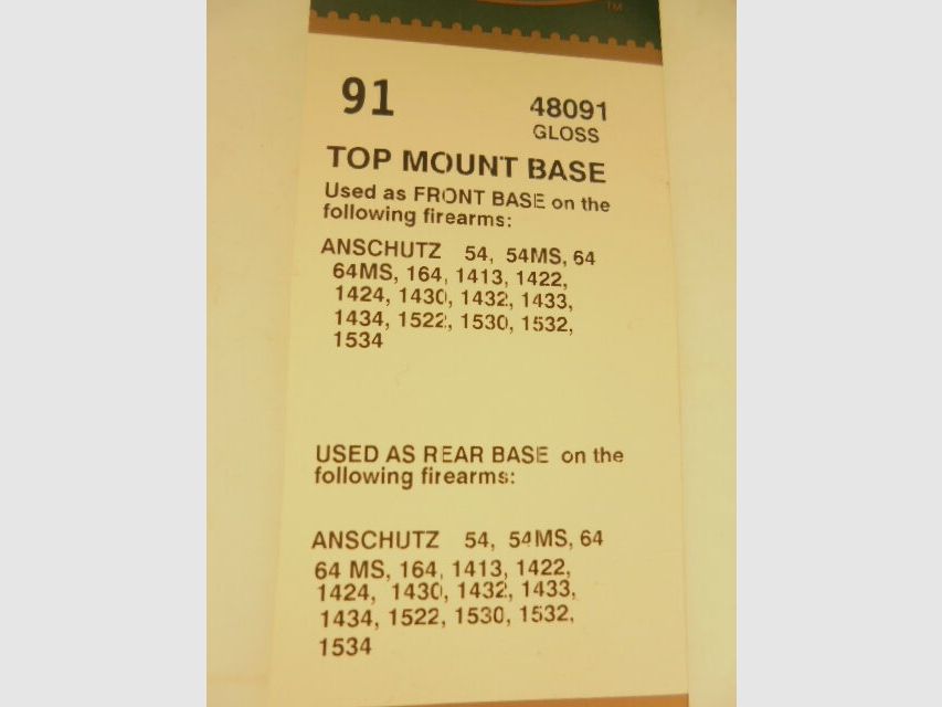 EMBASE WEAVER N°91 ANSCHUTZ MODELE 54/64/14XX/15XX, afbeelding 4 van 4