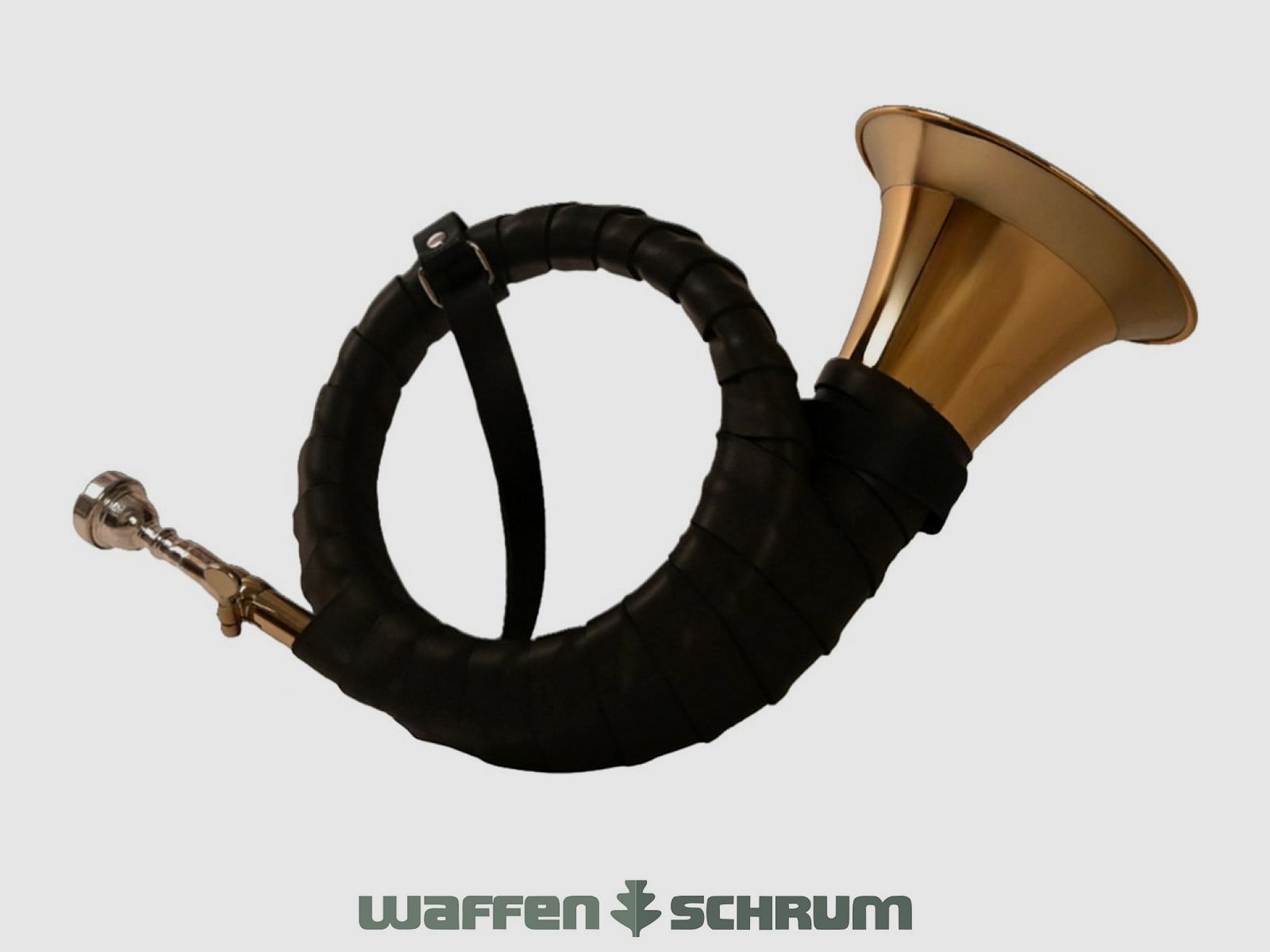 Kühnl&Hoyer Fürst-Plesshorn B Mod. 1344 Echtlederwicklung, Goldlack Goldmessing, Neusilberkranz, weite Mensur, Neusilberstimmzug und Trompetenmundstück, Ledertrageriemen
