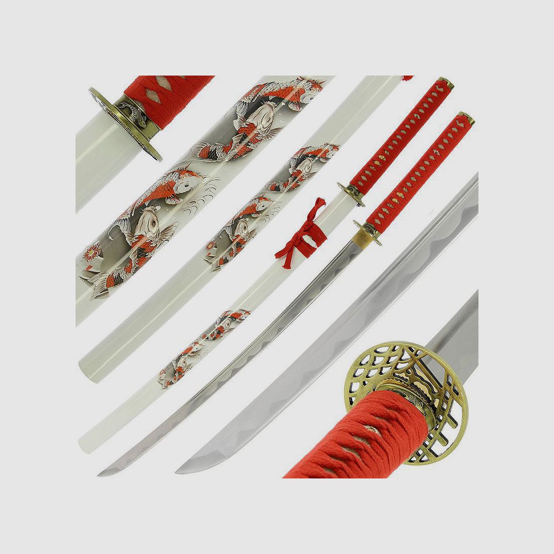 Handgeschmiedetes Samuraischwert Koi mit Saya