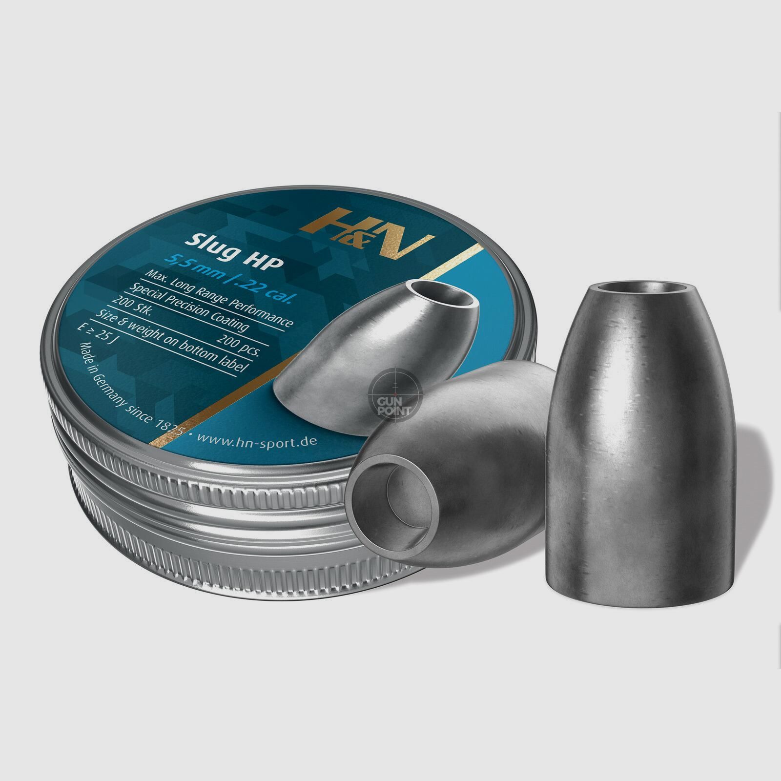 H&N Slug HP - 5,51 mm / .22 cal. 21gr - 25gr - 200 Stck