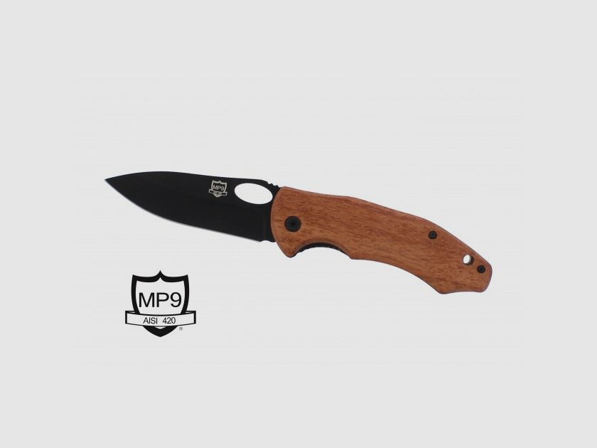 Padauk Einhand Taschenmesser Schwarz