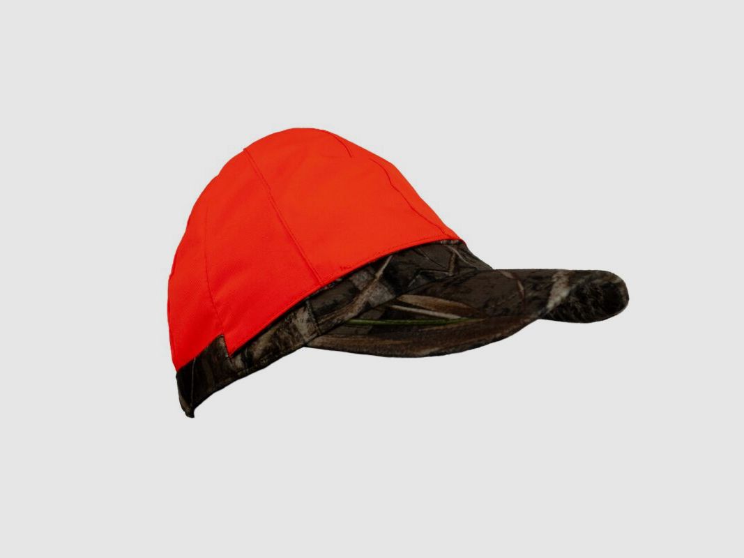 Hubertus Jagdkappe Camouflage mit klappbarem Signalteil