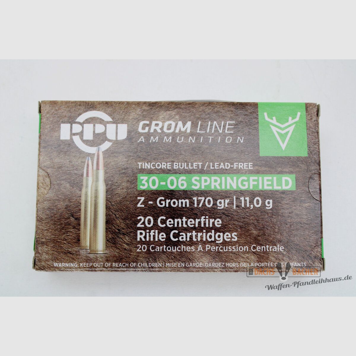 PPU Privi Partizan .30-06 Sprg. 11,0g/170gr Z-GROM Bleifrei 20 Schuß
