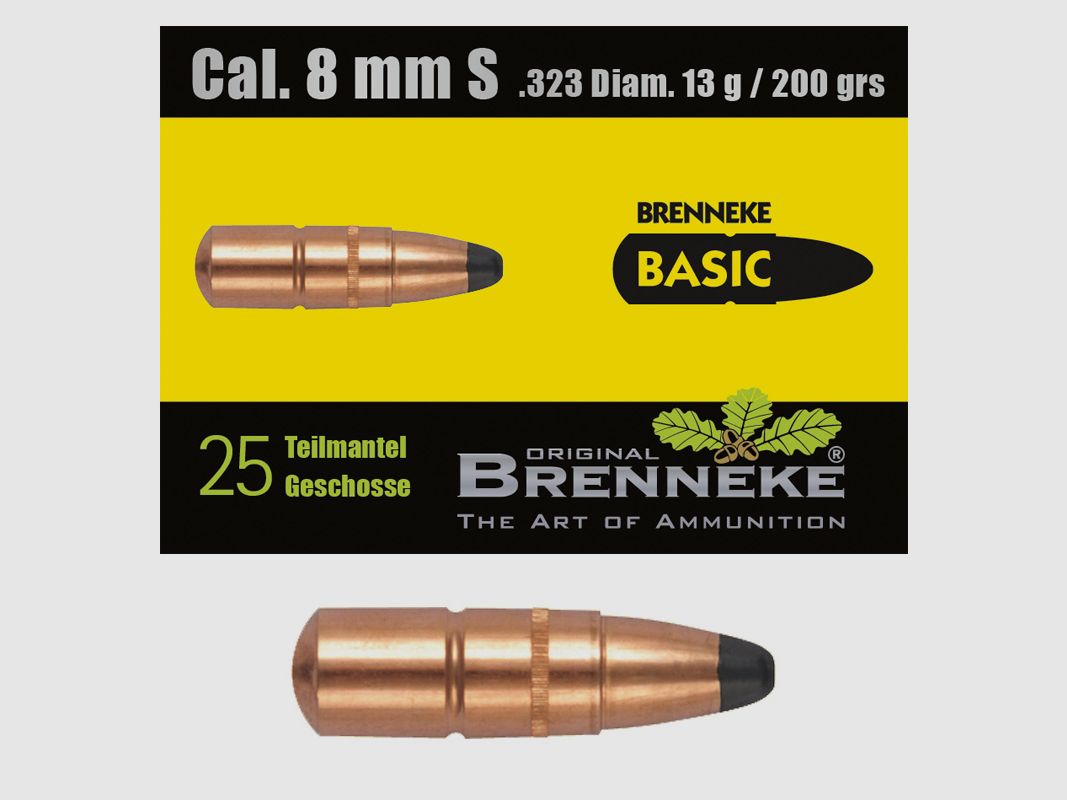 Pocisk Brenneke 8mm S (.323) BASIC 13g / 200grs 25 sztuk