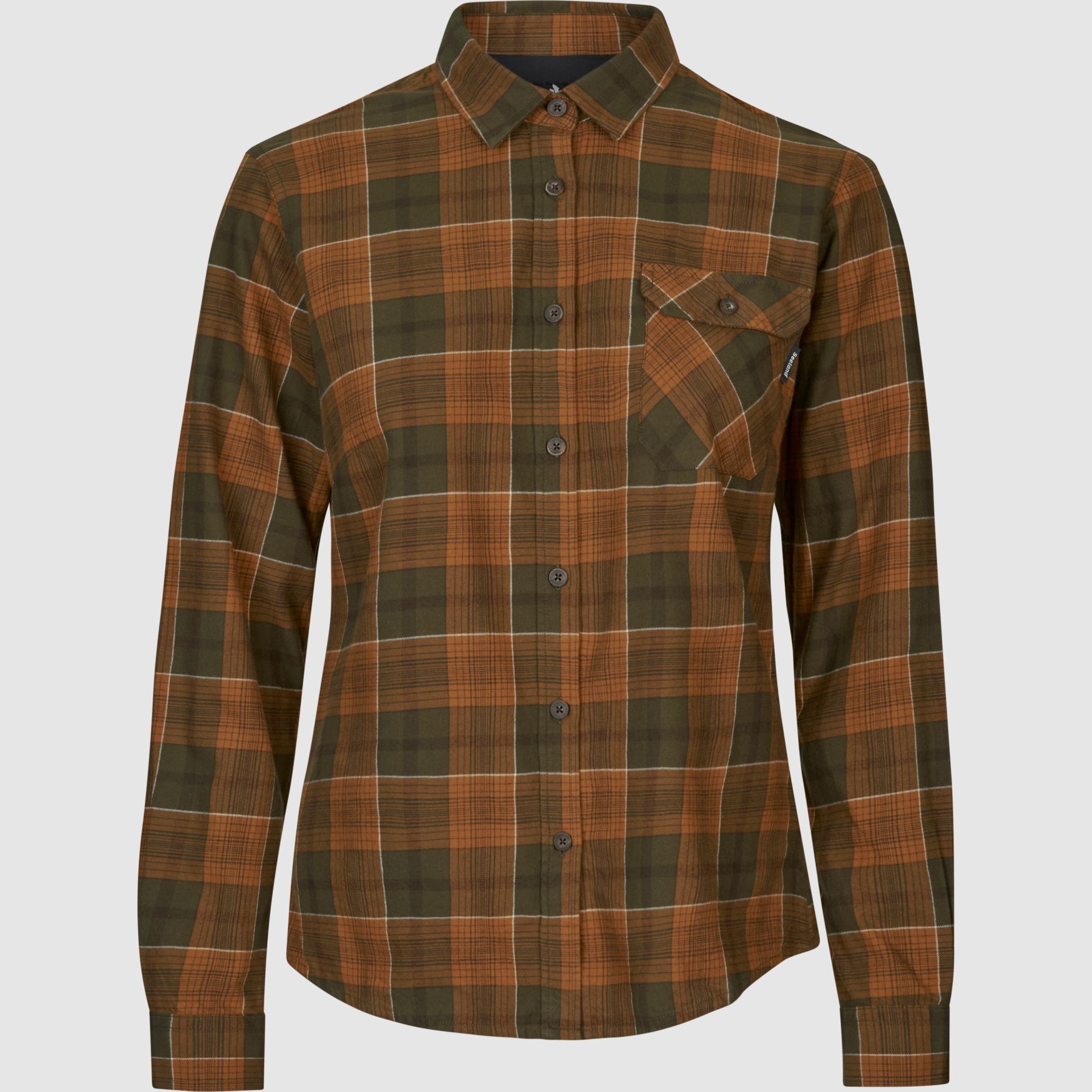 Seeland Skye Flanellhemd Damen Grizzly Brown/Terracotta Check, M