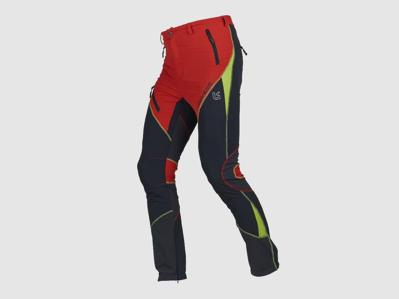 UNIVERS PANTALONE ANDALO 4-WAY STRECH CZARNY/ CZERWONY/ ZIELONY, zdjęcie 15 z 18