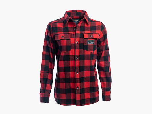Arrak Outdoor Flanellhemd Damen Rot/Schwarz 4XL