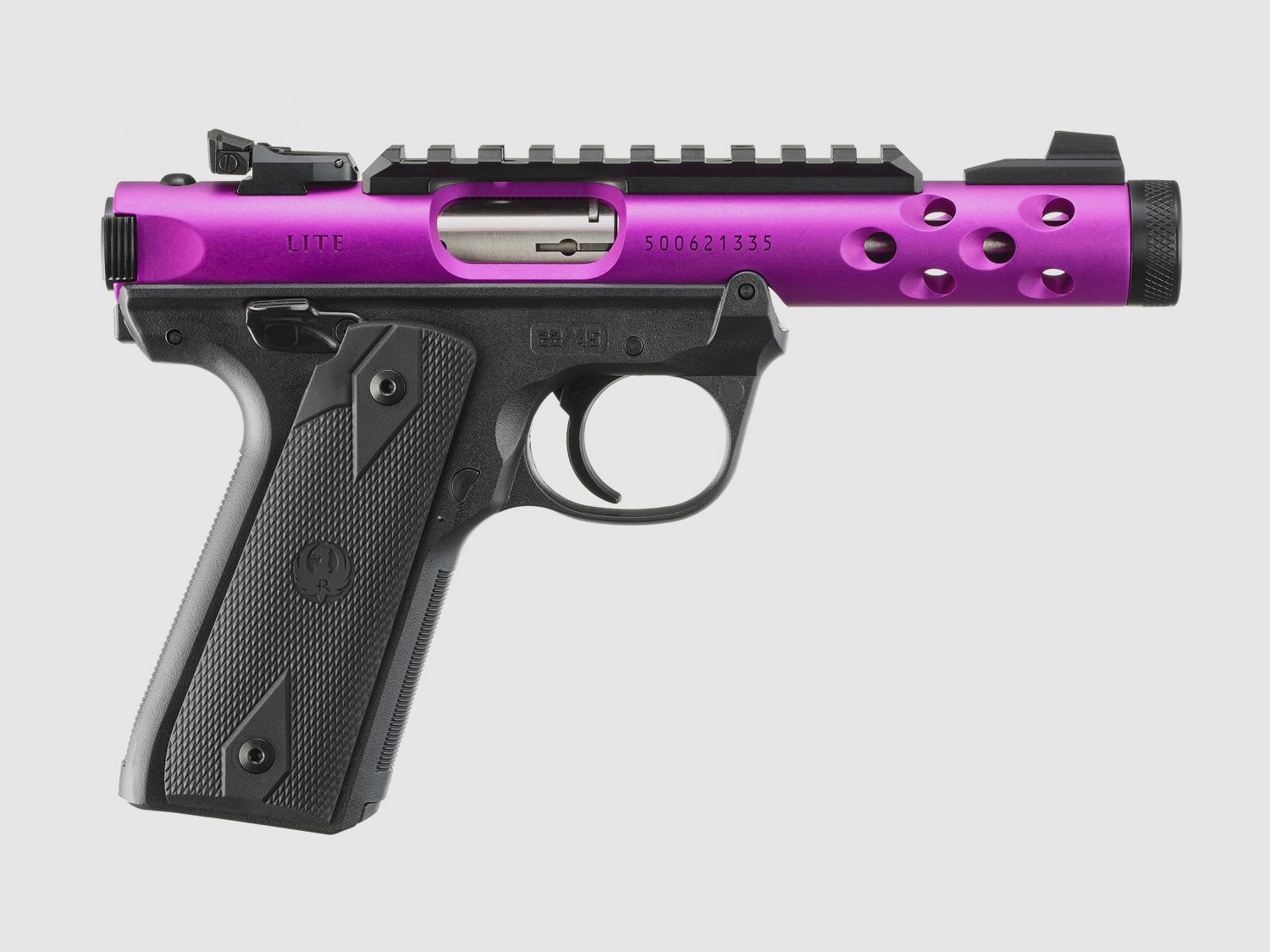 RUGER PISTOLE MARK IV 22/45 LITE .22 LR 4,4"/11,18CM LILA ANODIZED 1/2"-28