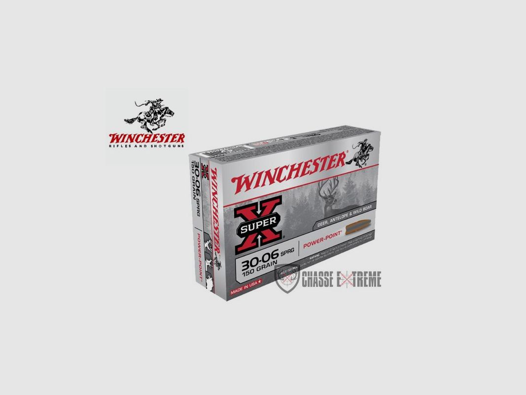 20 Munitions WINCHESTER cal 30-06 150gr Power Point, image 1 sur 2