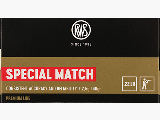 RWS 2134233 SPÉCIAL MATCH .22 lfB Ligne Premium 2,6g 40gr