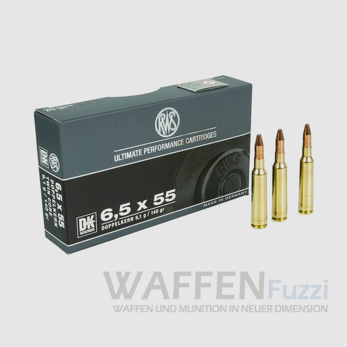 RWS 6,5x55 Doble Núcleo 20 Disparos 140grs