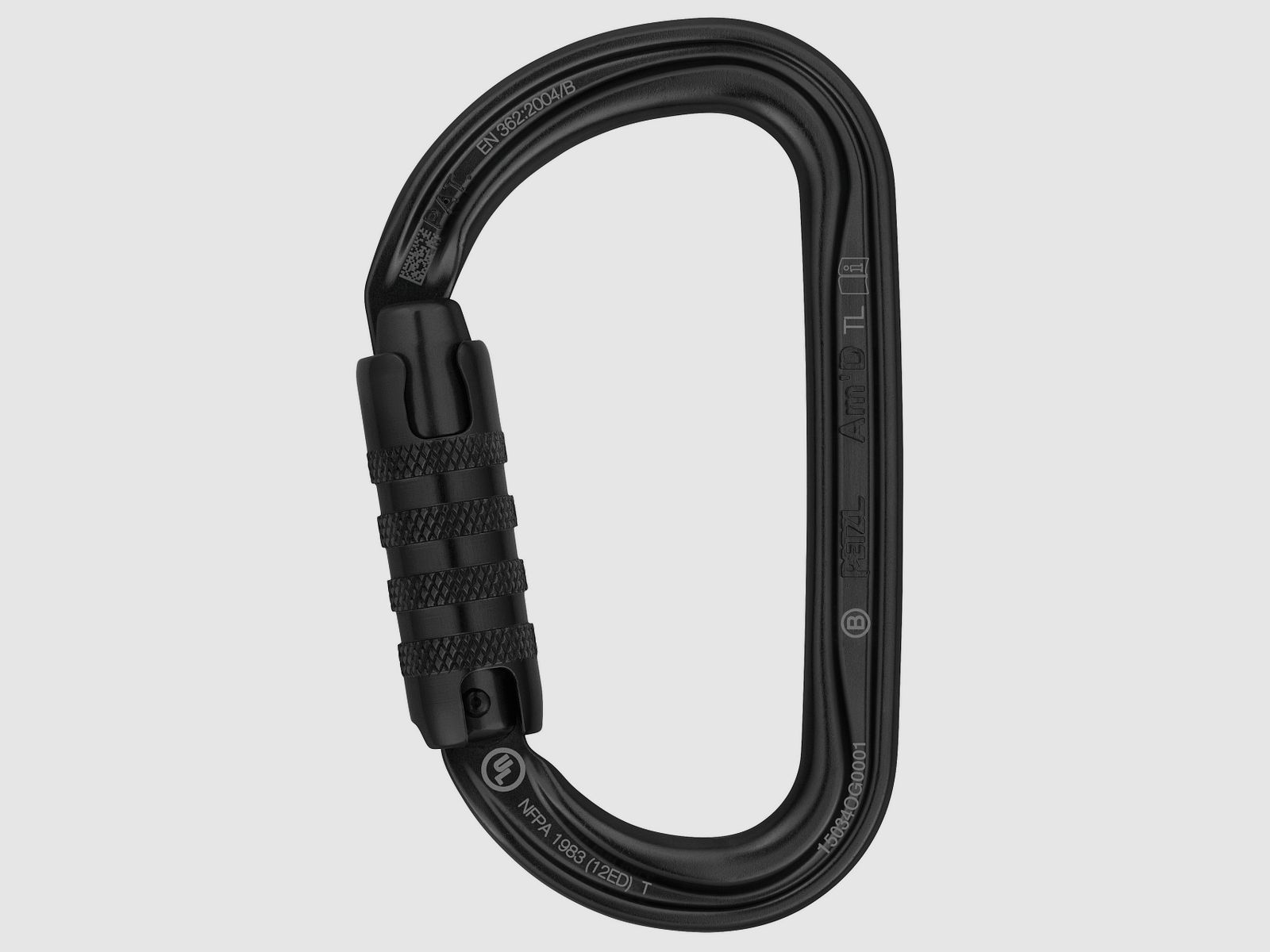 Petzl Carabiner Am'D Triact Lock, Aluminum black - EN 362