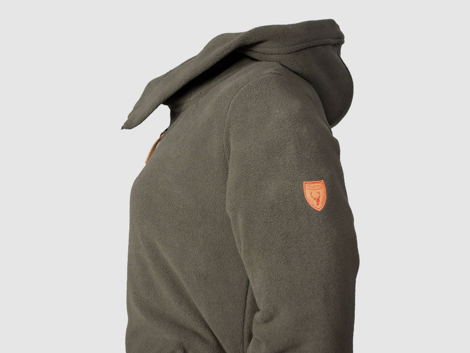 Hubertus sweat à capuche en polaire pour femme, olive/marron, image 2 sur 2