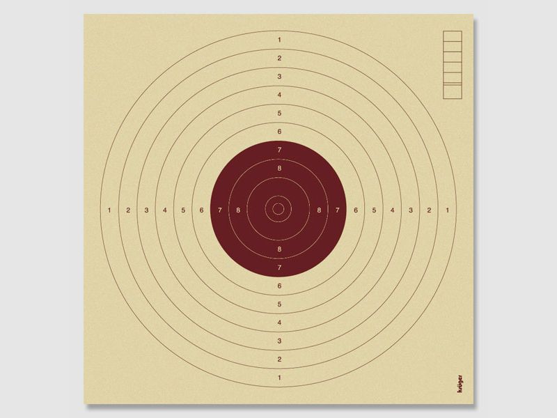 Krüger-Schießscheiben Lupi-Scheiben m.Nr. rot Schießscheiben