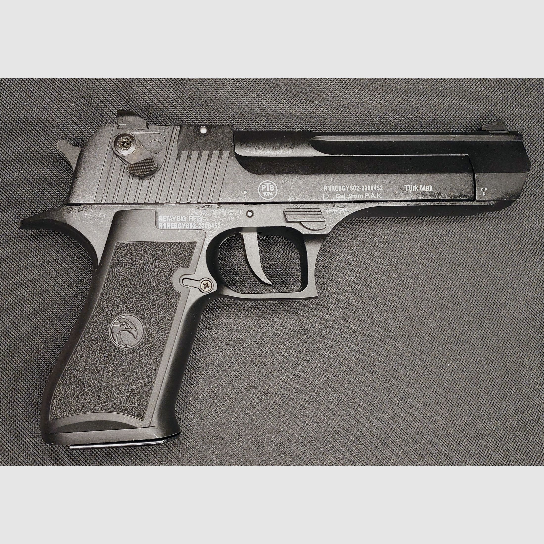 Retay Big Fifty Schreckschusspistole 9mm P.A.K. brüniert (PTB 1074)