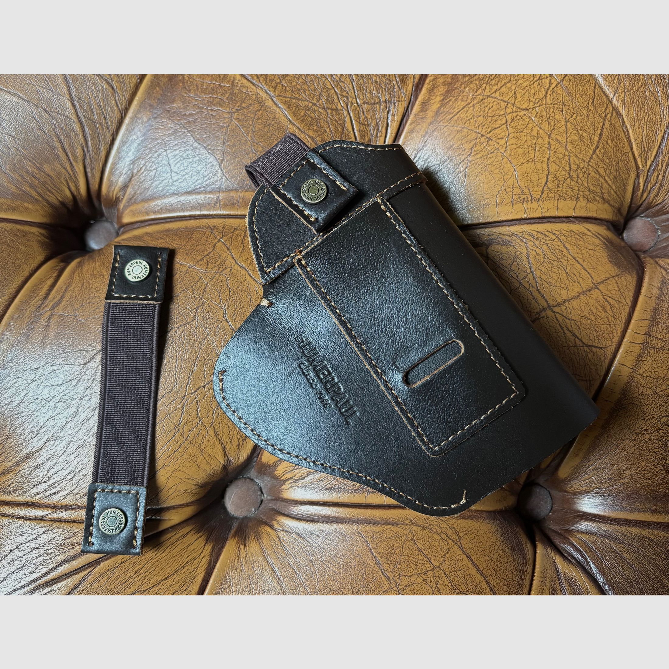 Holster aus echtem Leder mit Clip oder Schlaufen für links oder rechts