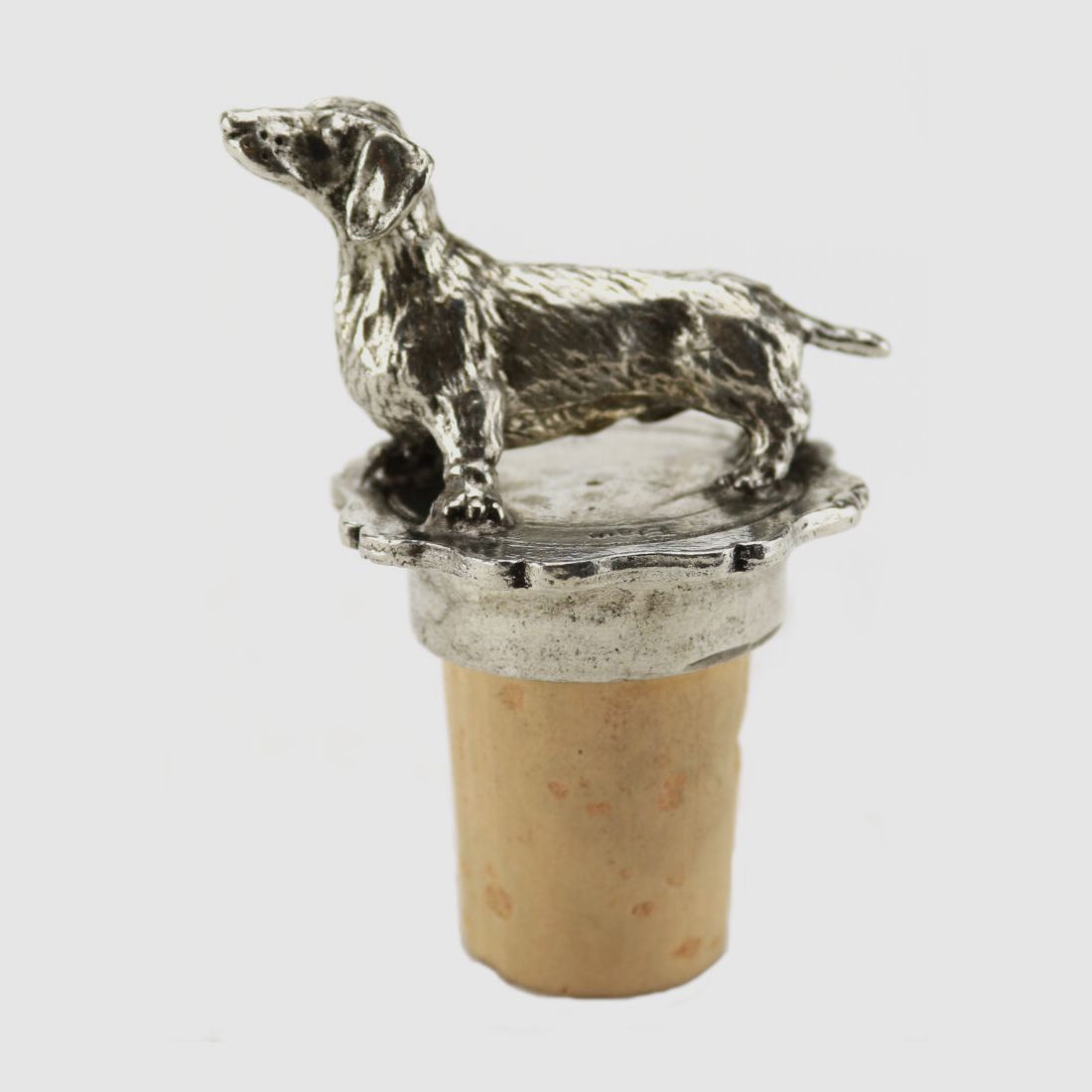 Accesorios Lovergreen motivo de dachshund con la cabeza levantada como tapón de botella de vino