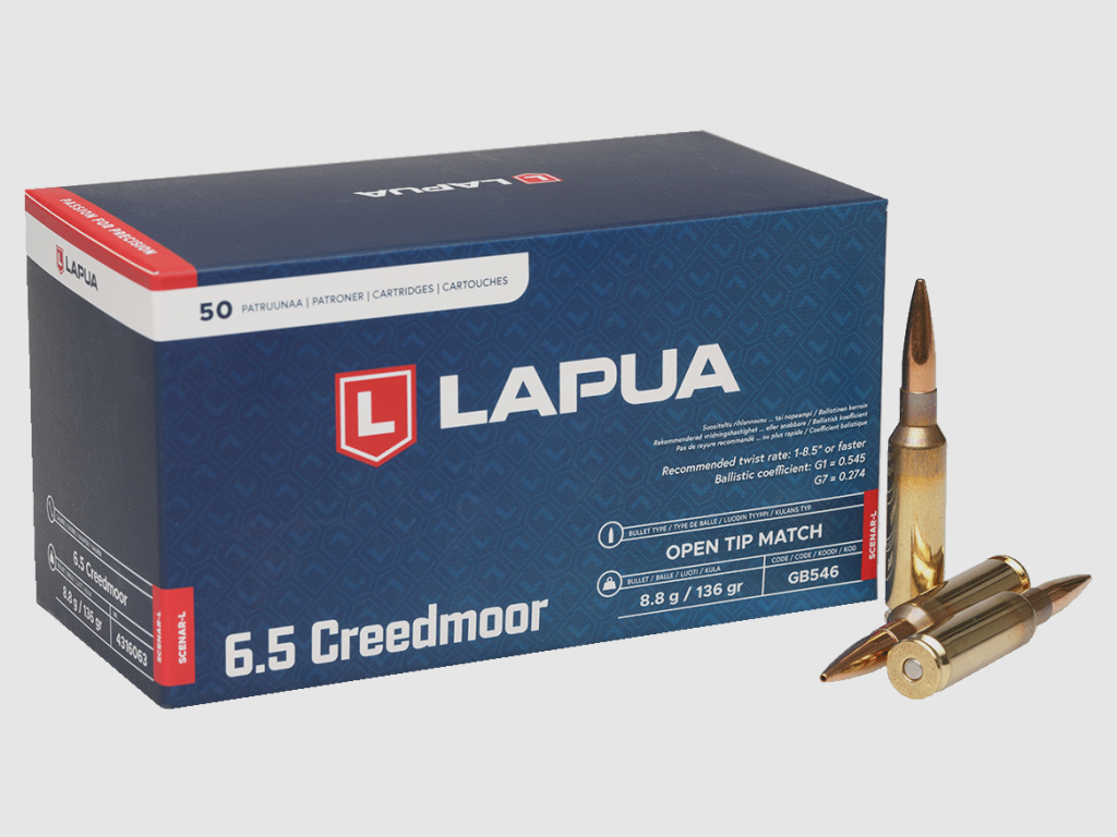 Lapua – Open Tip Match / 6.5 Creedmoor / 8.8g / 136gr / 50Stk