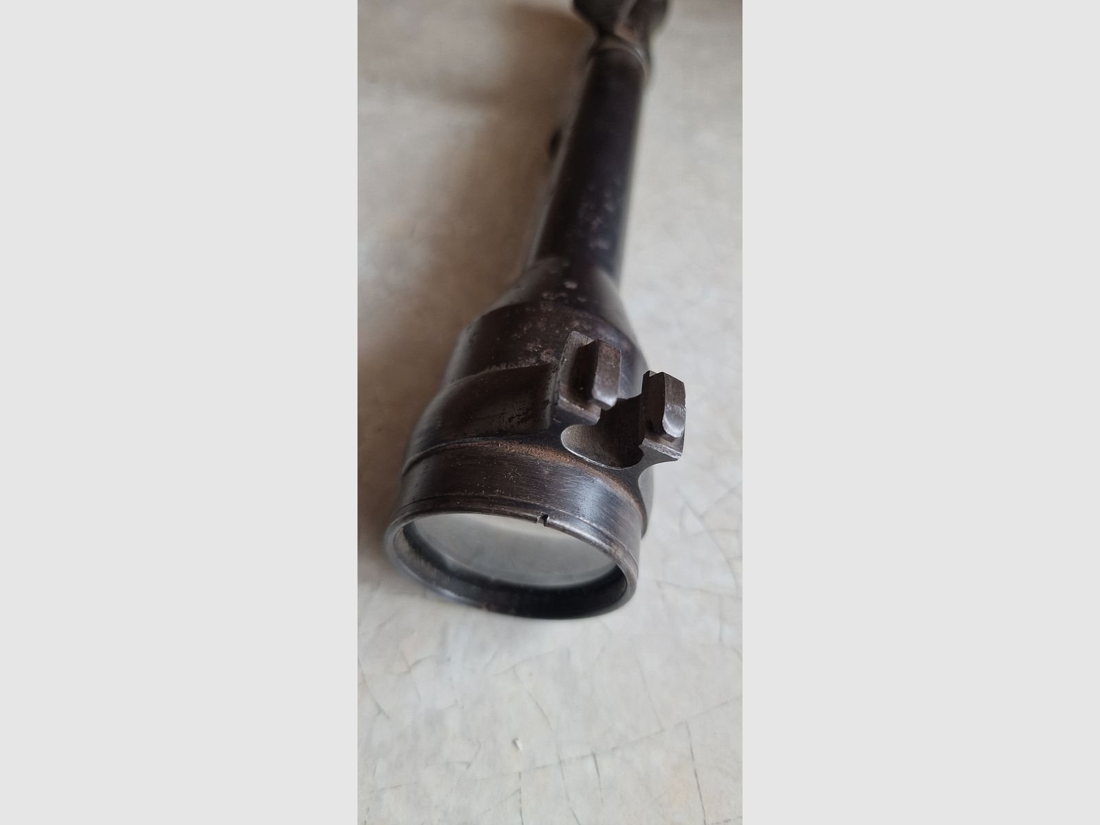 Historische scope Carl Zeiss Jena „Zielsechs“ (6x) – stalen barrel – WO2 / naoorlogs, afbeelding 2 van 10