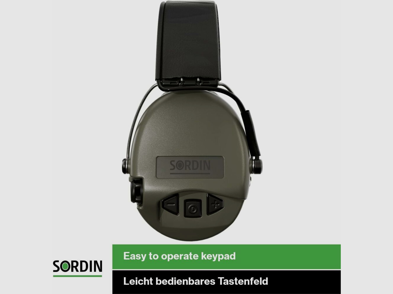 MSA Sordin protección auditiva Supreme Pro Verde/Cabeza banda de cuero negro