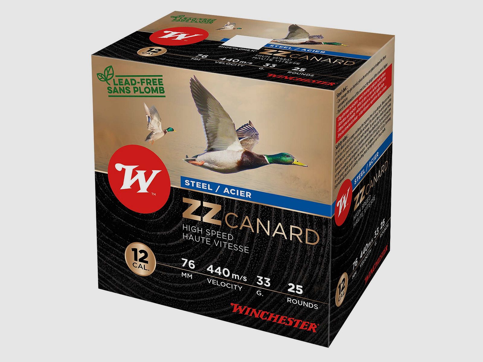 Winchester ZZ Canard Steel .12/76 33g #4 (3.2mm) 25 cartridges