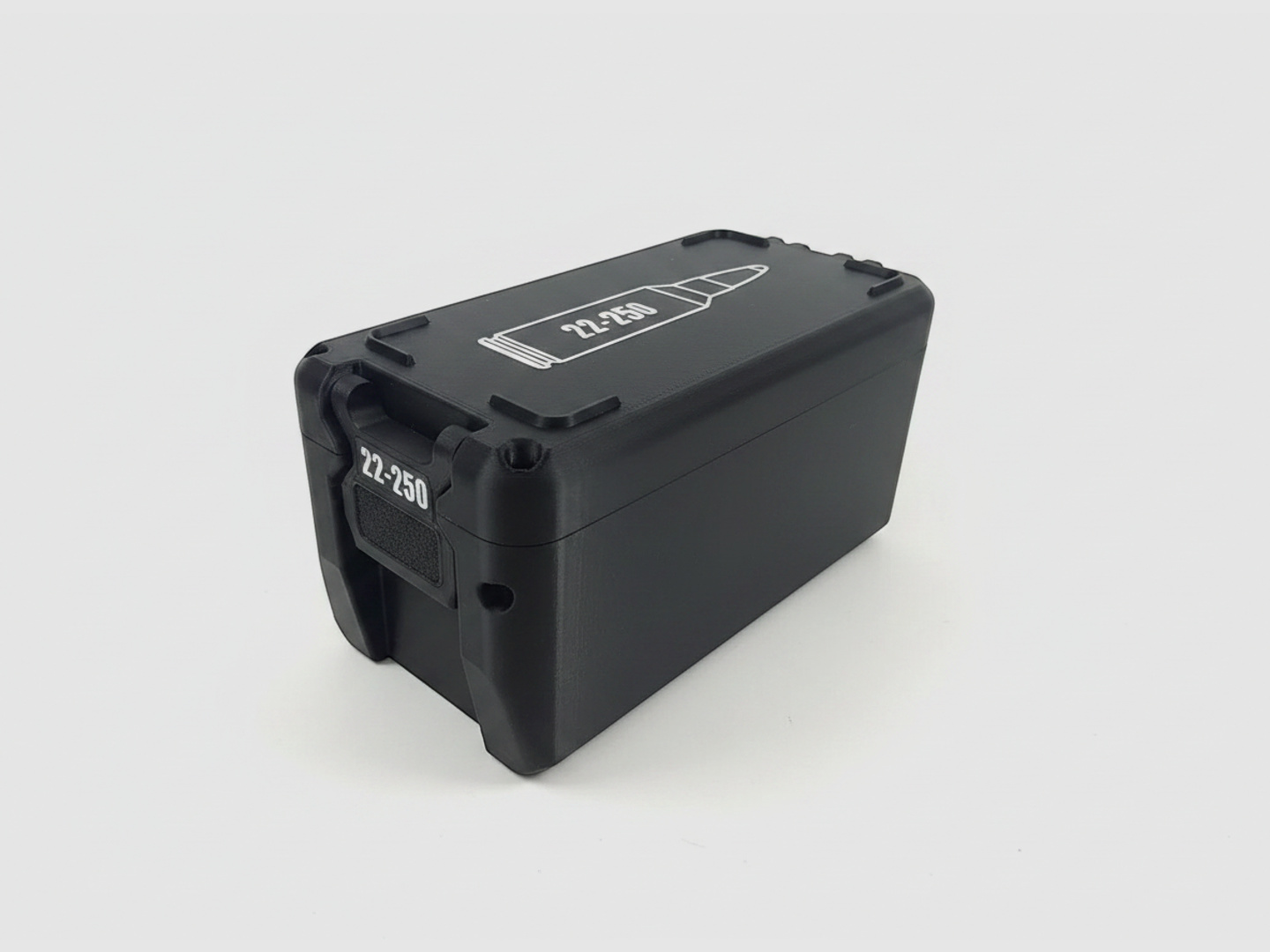 Filamelt Munitionsbox / 22-250 Remington / 'Klapp- / Rastdeckel' / Patronenbox, Ammo Box