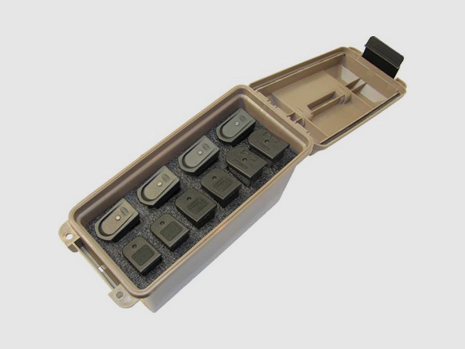 MTM CASE-GARD TACTICAL MAG CAN DOUBLE-STACK 1911 9MM LUGER 10-MAG TAN, billede 1 af 3