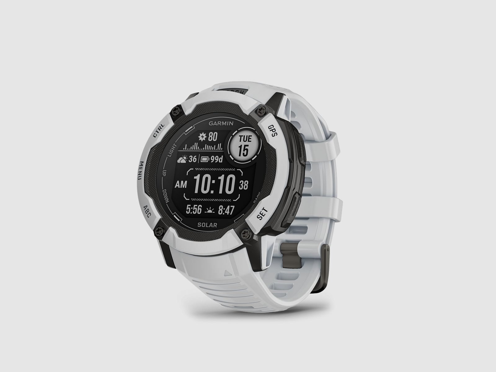Garmin Instinct® 2X Solar, Blanc Pierre