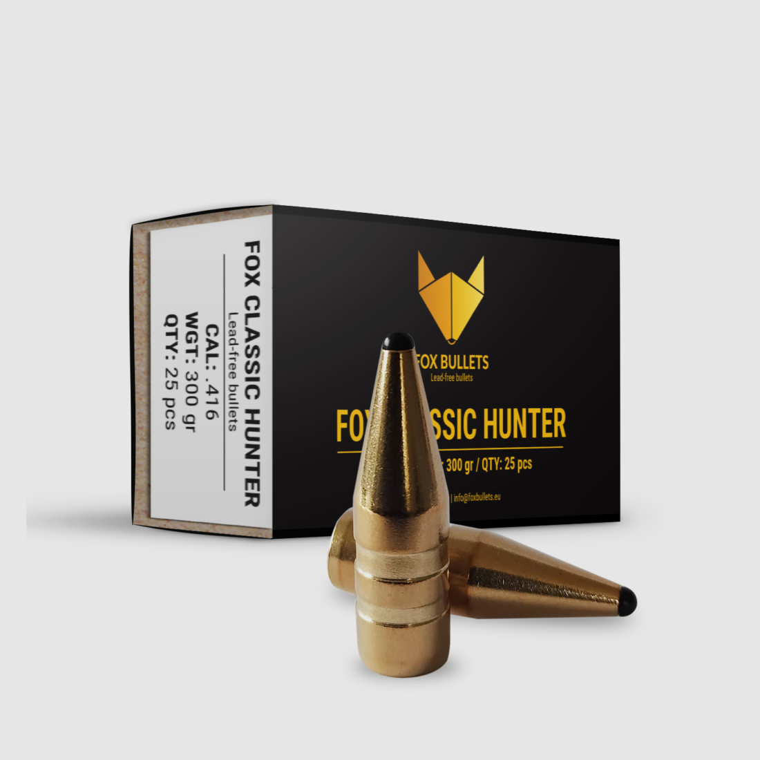 Fox Bullets Classic Hunter .416 19,4 g / 300 gr bleifreie Geschosse – 25 Stück