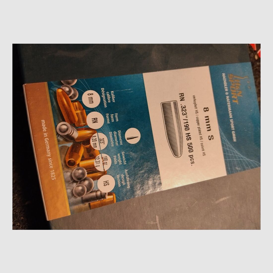 H&N H&N 8mm RN .323/190 High Speed 1000 Stück