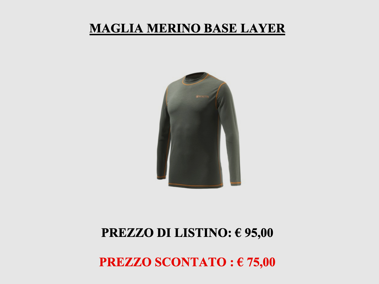 Beretta – Merino Unterwäsche L/S, Bild 1 von 3