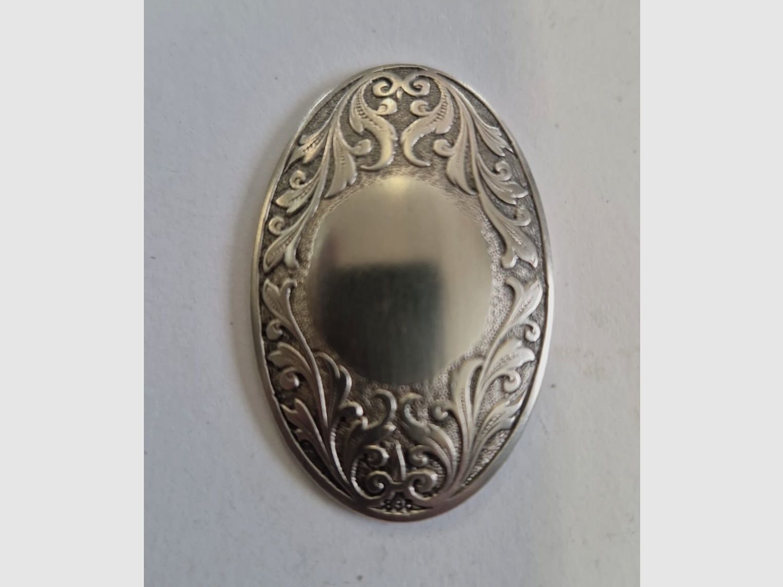 Cap for pistol grip real silver stamped