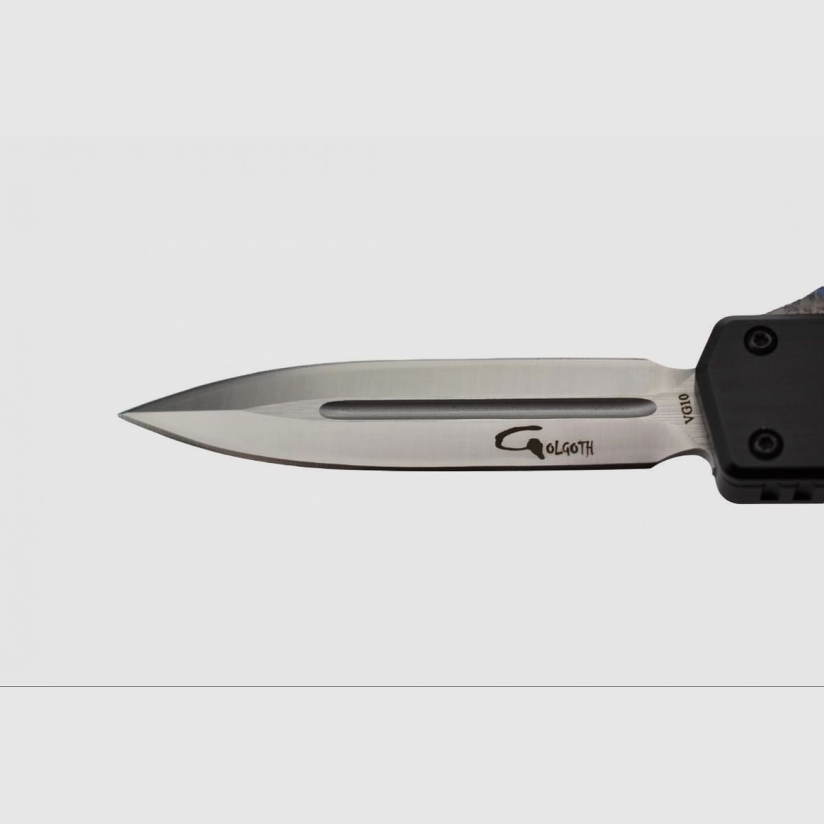 Golgoth G13DT+ automatic knife OTF black with VG-10 dagger blade, image 4 of 8