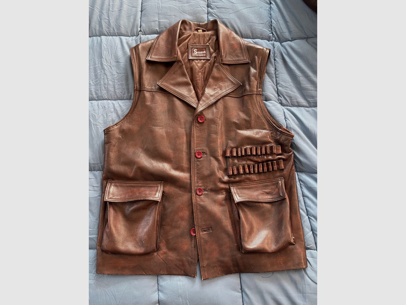 Gilet in pelle Sean Connery Allan Quatermain Safari Weste
