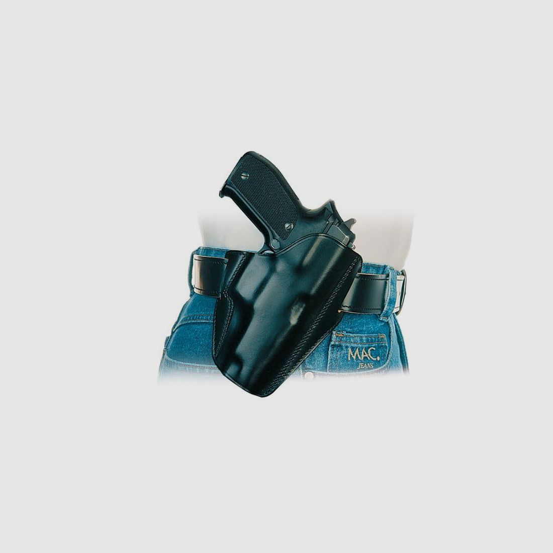 SICKINGER Holster (Leder) f. Glock 17/22/31/37 Links LINKS62414-FBI Lightning black