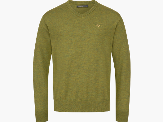 Suéter Merino para hombre con escote en V Verde Vivo Verde Vivo XL