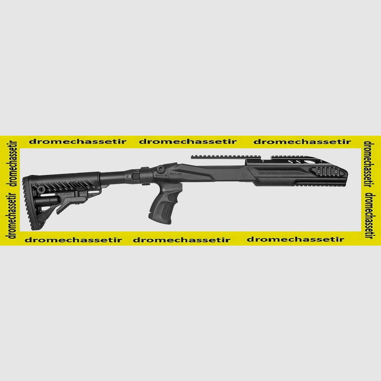 Faltcrosse FAB DEFENSE für Ruger 10/22 mit 4-Picatinny-Schienen, schwarz, Bild 1 von 2