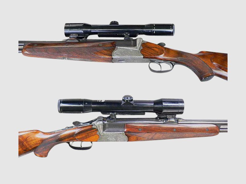 Double rifle, -shotgun Ferlach, cal. (2x7x65R), (16/70, 7x65R), (2x16/70)