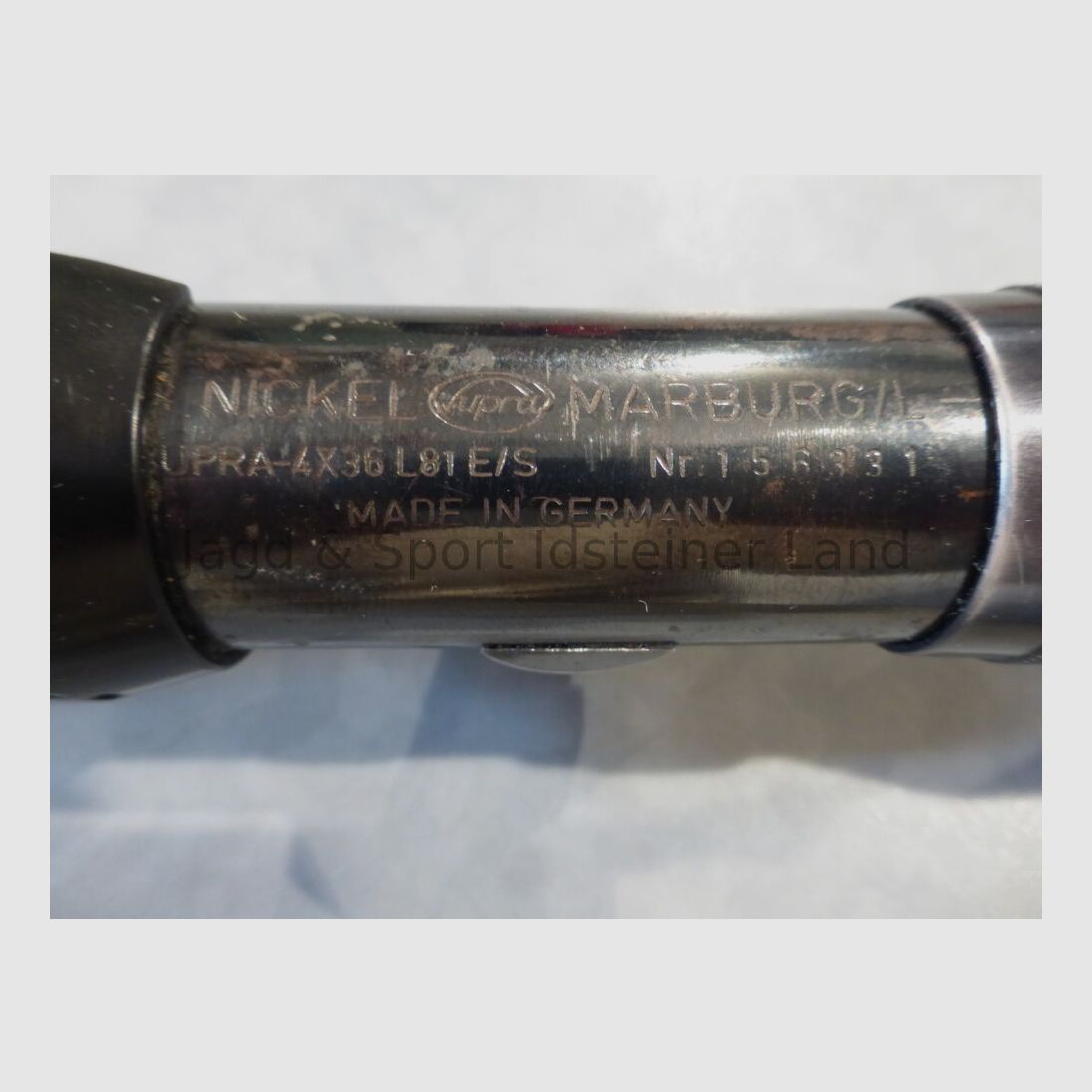 Nickel -Marburg-, "Supra" 4x36, Abs. 1, Stahltubus Rüdiger, 2,5 x Vergrößerung, Abs. 1, Stahltubus