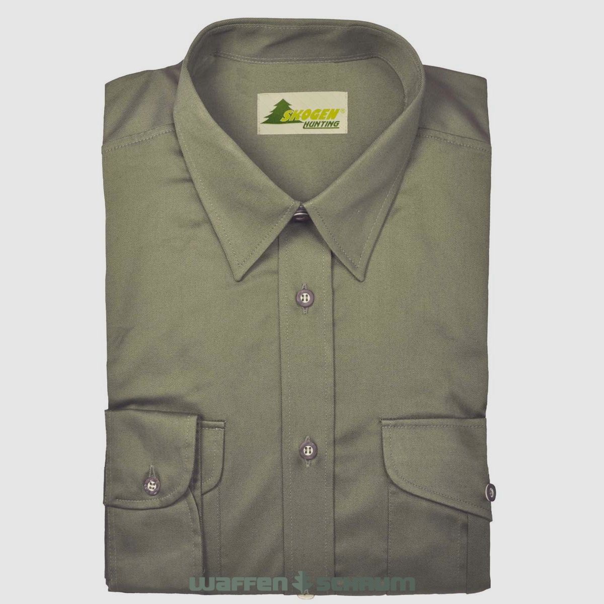 Camicia da caccia Skogen Derby con zona di espansione oliva