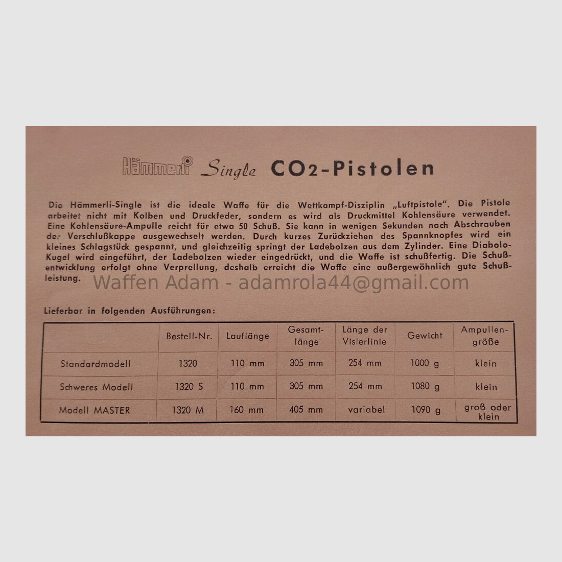 Hämmerli	 Modell Master CO2