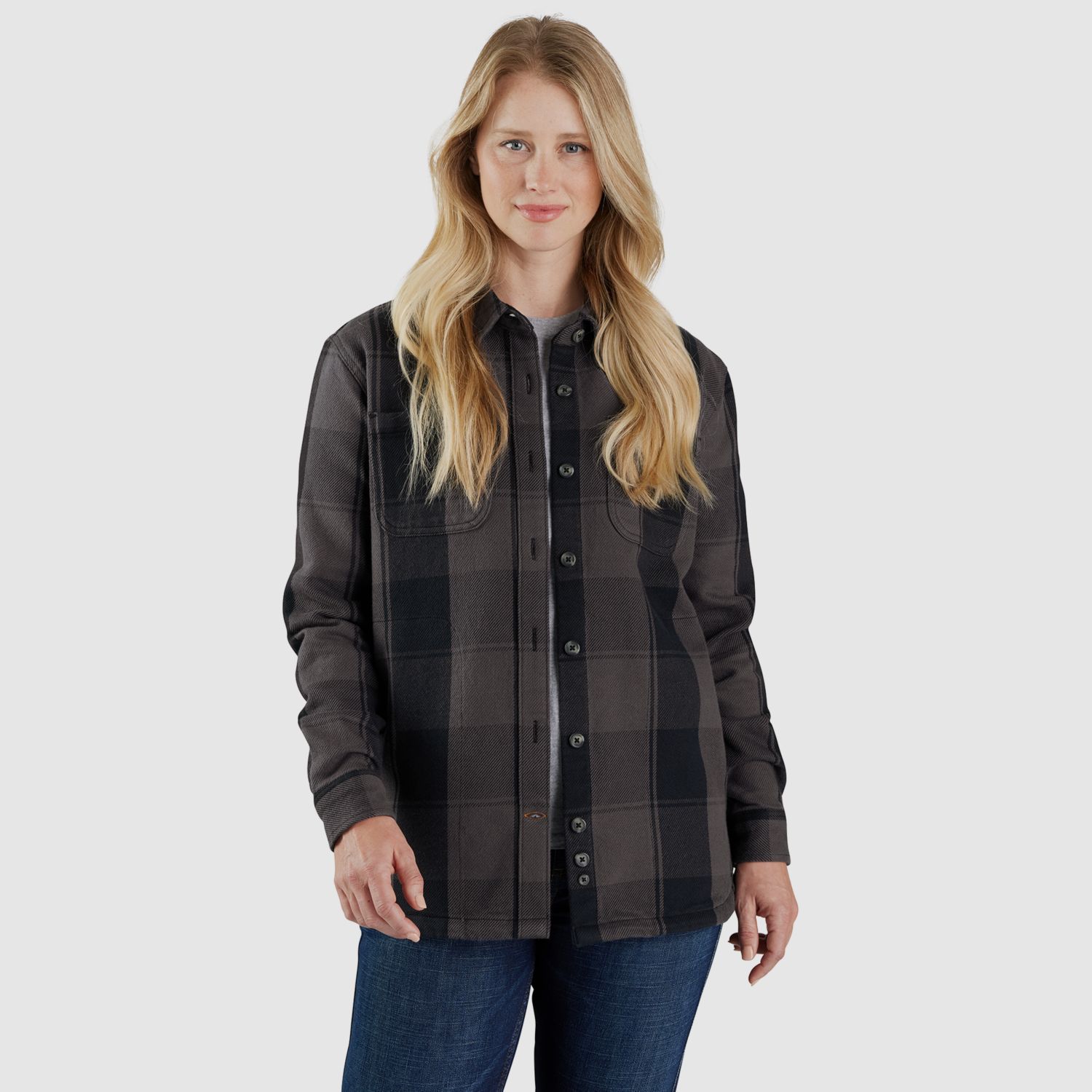 Carhartt Loose Fit Twill Chaqueta de Camisa, Mujer, Negra, M