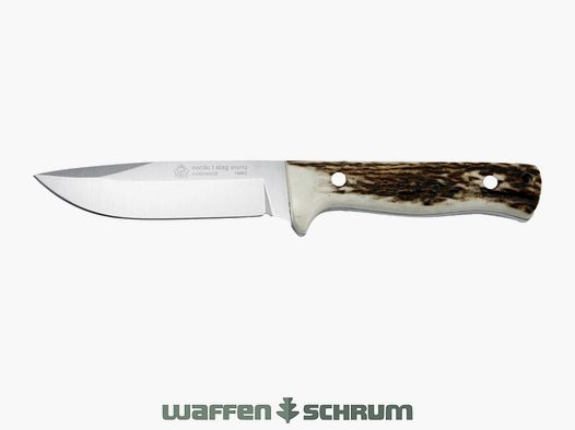 Cuchillo de caza Puma IP Nordic I Stag Longitud total: 23 cm - Longitud de la hoja: 11,4 cm Acero AN.58 - con funda de cuero