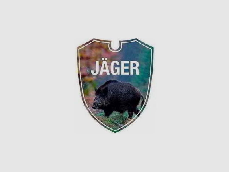Autoschild jager wild zwijn
